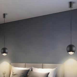 ZOWALA - Modern Bedroom Blue Red Metal Globe LED Pendant Light Image - 6