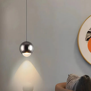 ZOWALA - Modern Bedroom Blue Red Metal Globe LED Pendant Light Image - 8