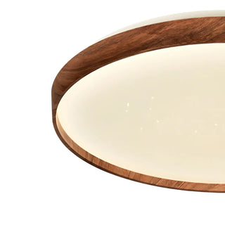 Simplicity Brown Round LED Dimmable Flush Mount Light Zawala Image - 10