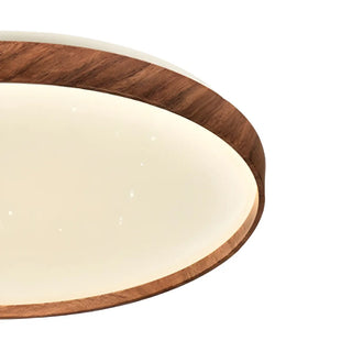 Simplicity Brown Round LED Dimmable Flush Mount Light Zawala Image - 11