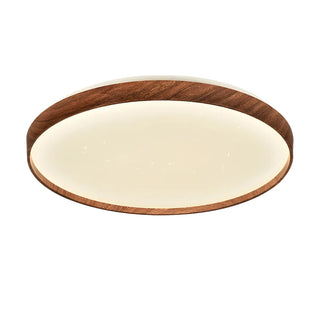 Simplicity Brown Round LED Dimmable Flush Mount Light Zawala Image - 13