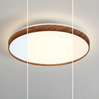 Simplicity Brown Round LED Dimmable Flush Mount Light Zawala Image - 5