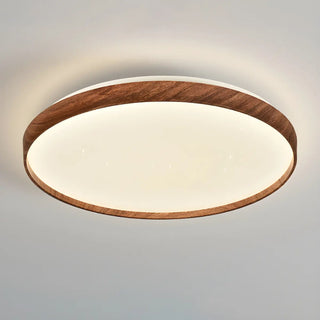 Simplicity Brown Round LED Dimmable Flush Mount Light Zawala Image - 8