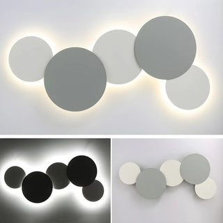 Modern Colorful Circle Metal Bedroom Wall Sconce Zawala Image - 14
