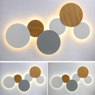 Modern Colorful Circle Metal Bedroom Wall Sconce Zawala Image - 15