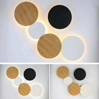 Modern Colorful Circle Metal Bedroom Wall Sconce Zawala Image - 16