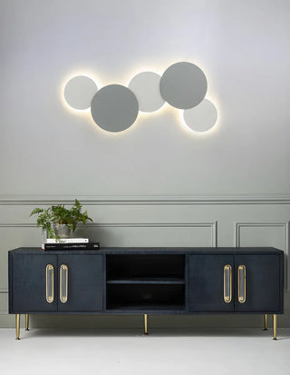 Modern Colorful Circle Metal Bedroom Wall Sconce Zawala Image - 19