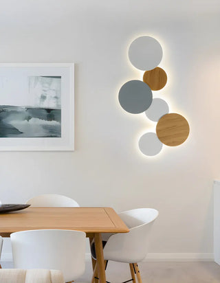 Modern Colorful Circle Metal Bedroom Wall Sconce Zawala Image - 4