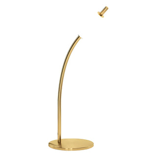Golden Minimalist Globe Glass Curved Metal Table Lamp Zawala Image - 13