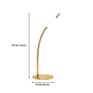 Golden Minimalist Globe Glass Curved Metal Table Lamp Zawala #size