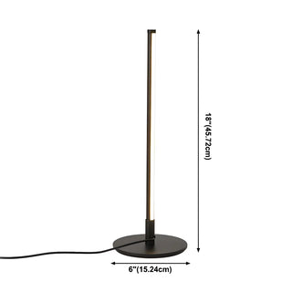 White Simple Metal Linear Candle Cordless Table Lamp Zawala #size
