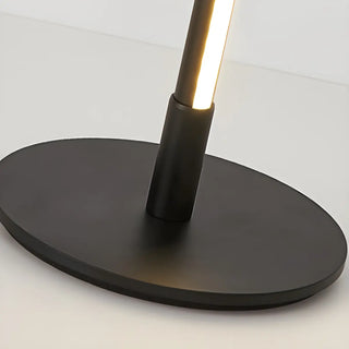 White Simple Metal Linear Candle Cordless Table Lamp Zawala Image - 9