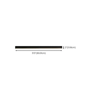Balcony Simplicity Black Linear LED Flush Mount Light Zawala Image - 10
