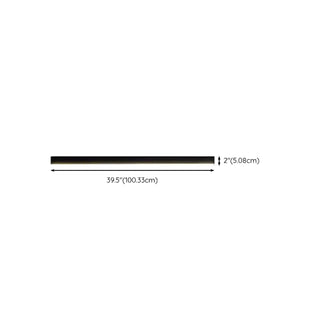 Balcony Simplicity Black Linear LED Flush Mount Light Zawala Image - 11