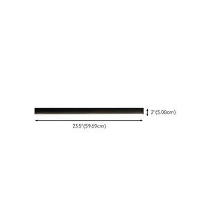 Balcony Simplicity Black Linear LED Flush Mount Light Zawala #size
