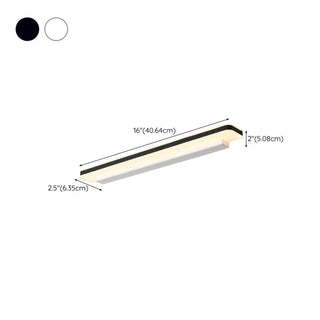 Trendy White Rectangular LED Bathroom Vanity Light Zawala #size