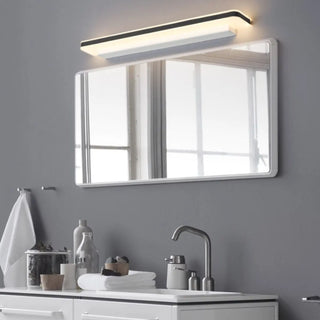 Trendy White Rectangular LED Bathroom Vanity Light Zawala Image - 3