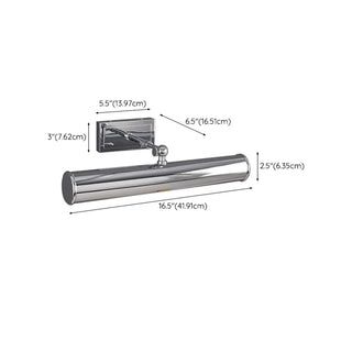ZOWALA - Sliver Cylinder LED Bathroom Vanity Mirror Light #size