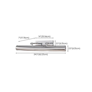 ZOWALA - Sliver Cylinder LED Bathroom Vanity Mirror Light Image - 15