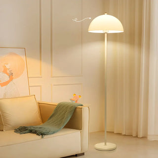 Simplicity White Dome Metal Living Room Floor Lamp Zawala Image - 10