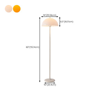 Simplicity White Dome Metal Living Room Floor Lamp Zawala #size