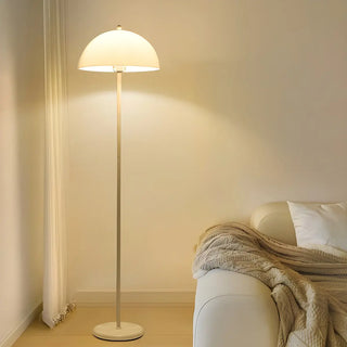 Simplicity White Dome Metal Living Room Floor Lamp Zawala Image - 2