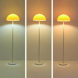 Simplicity White Dome Metal Living Room Floor Lamp Zawala Image - 3