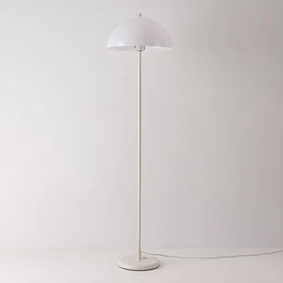 Simplicity White Dome Metal Living Room Floor Lamp Zawala Image - 5