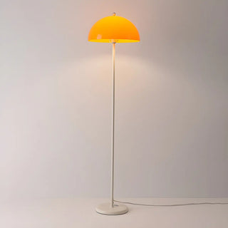 Simplicity White Dome Metal Living Room Floor Lamp Zawala Image - 7