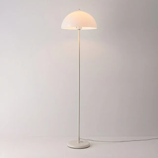 Simplicity White Dome Metal Living Room Floor Lamp Zawala Image - 8