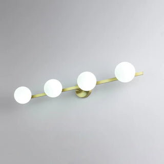 ZOWALA - Simplicity Gold Metal White Glass Globe Vanity Light Image - 10