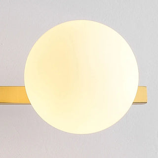 ZOWALA - Simplicity Gold Metal White Glass Globe Vanity Light Image - 11