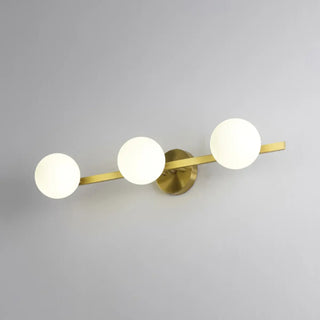 ZOWALA - Simplicity Gold Metal White Glass Globe Vanity Light Image - 15
