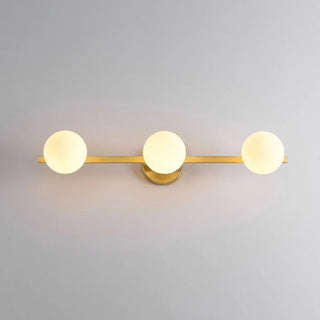 ZOWALA - Simplicity Gold Metal White Glass Globe Vanity Light Image - 6