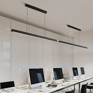 ZOWALA - Simplistic Black Metal Linear Island Light Image - 2