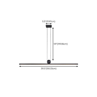 ZOWALA - Simplistic Adjustable Linear LED Island Light #size