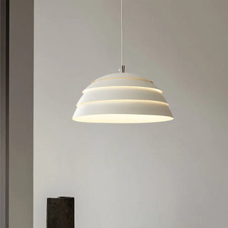 ZOWALA - Minimalist Dome Iron Dining Room White Mini Pendant Light Image - 3
