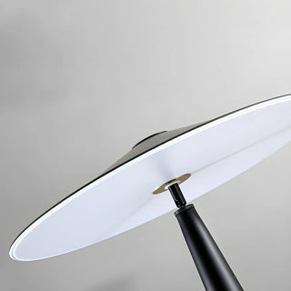 Sleek Black Modern Mushroom Metal LED Floor Lamp Zawala Image - 12
