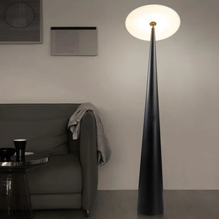 Sleek Black Modern Mushroom Metal LED Floor Lamp Zawala Image - 2