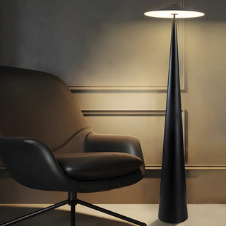 Sleek Black Modern Mushroom Metal LED Floor Lamp Zawala Image - 4