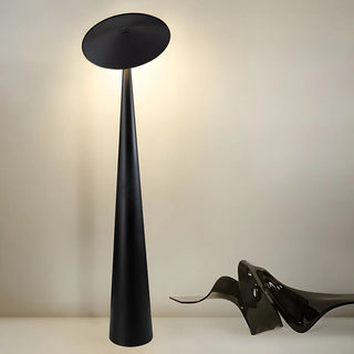 Sleek Black Modern Mushroom Metal LED Floor Lamp Zawala Image - 5