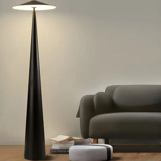 Sleek Black Modern Mushroom Metal LED Floor Lamp Zawala Image - 6