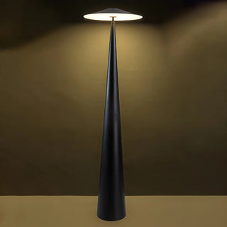 Sleek Black Modern Mushroom Metal LED Floor Lamp Zawala Image - 8