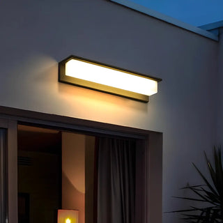 Sleek Black Rectangular Outdoor LED Wall Light Zawala Image - 1