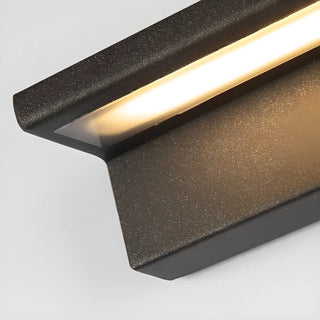 Sleek Black Rectangular Outdoor LED Wall Light Zawala Image - 13