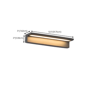 Sleek Black Rectangular Outdoor LED Wall Light Zawala Image - 16
