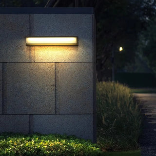 Sleek Black Rectangular Outdoor LED Wall Light Zawala Image - 2