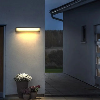 Sleek Black Rectangular Outdoor LED Wall Light Zawala Image - 3