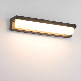 Sleek Black Rectangular Outdoor LED Wall Light Zawala Image - 7