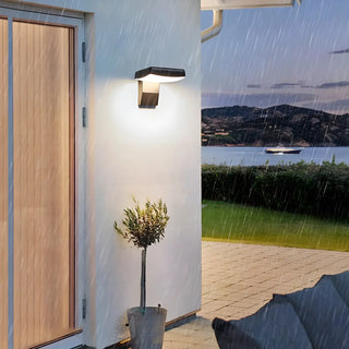 Stylish Round Black Metal External LED Wall Sconce Zawala Image - 12